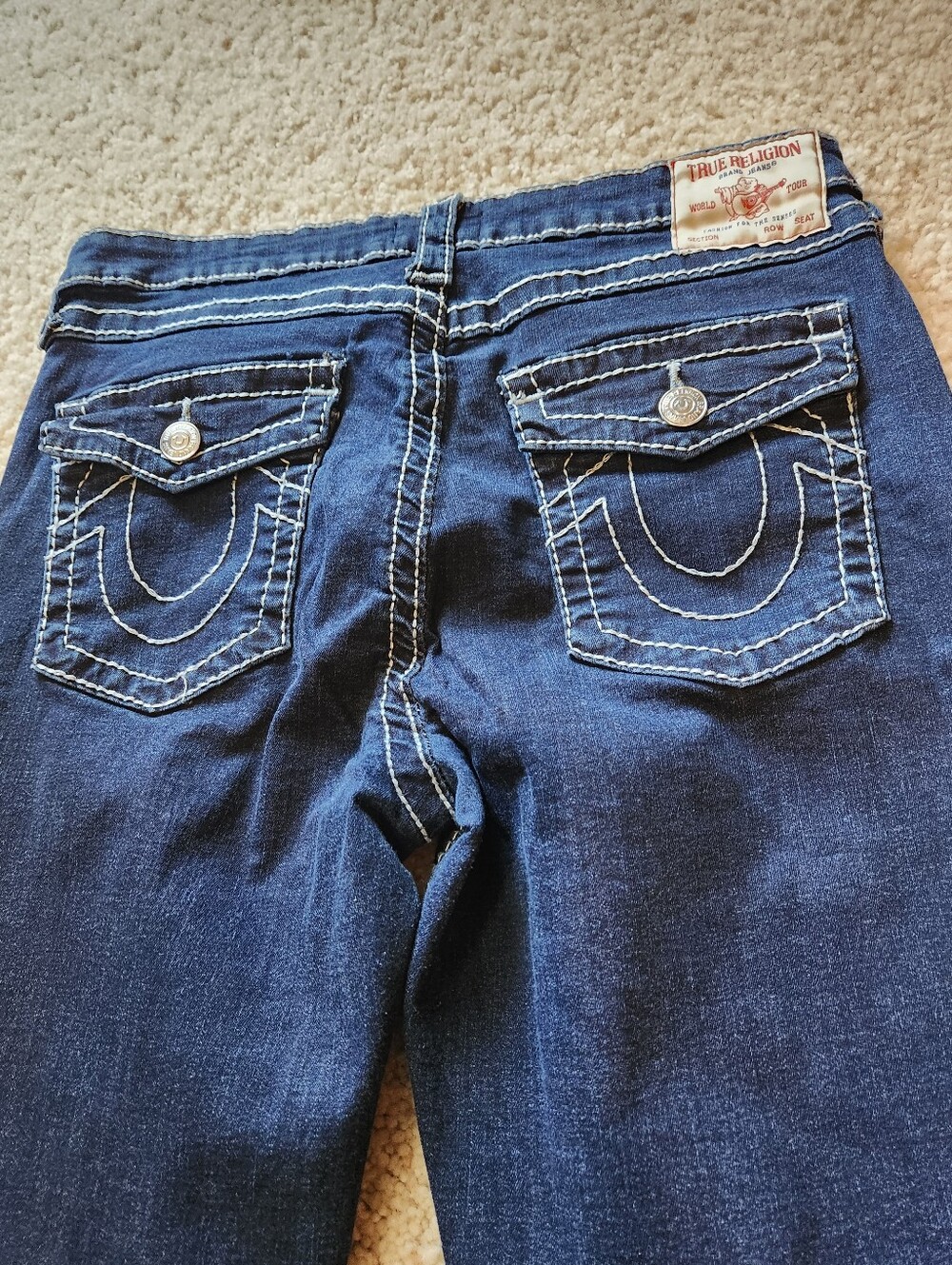 True Religion Women's Dark Blue Becca Mid Rise Bootcut Jeans - Picture 10 of 12